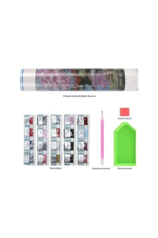 5d Elmas Boncuk Taş Işleme Mozaik Goblen Kit 30x30cm Ms17554 Diamond Painting Boncuk Puzzle Elmas Boyama