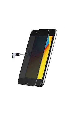Apple, Uyumlu iPhone Se3-se2 Apple, Uyumlu iPhone 8-7 3d Full Privacy Gizlilik Kırılmaz Cam Ekran Koruyucu- 5775