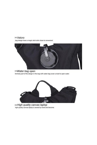 3l Su Hidrasyon Sırt Çantası Bisiklet Paketi Spor Sırt Çantası Koşu Yürüyüş Tırmanma Seyahat Sırt Çantası Su Çantası Kılıfı Mesane Sırt Çantası Su Torbaları Fıbo24 Siyah