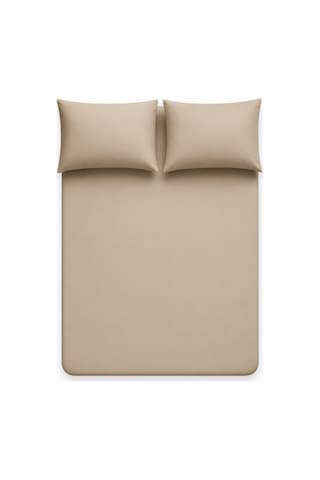 Auren 400 Tc Pamuk Saten King Size Çarşaf Bej Çok Renkli