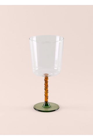The Mia Line Şarap Kadehi Sarı 300 Ml Şeffaf
