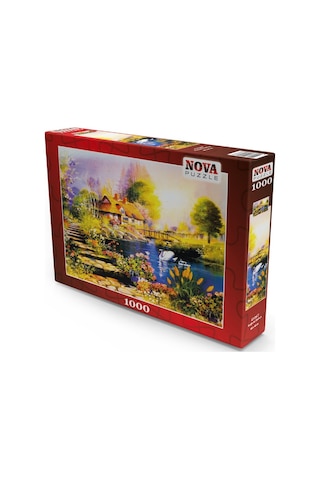 Nova 41067 - 1000 Parça Kuğulu Bahçe Puzzle