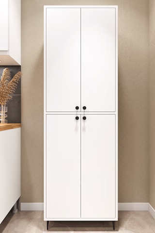 Ases Mobilya Ases E51 Çok Amaçlı Dolap Mutfak Dolabı , Banyo Dolabı , Kiler Dolabı , Ayakkabılık Dolabı Beyaz Beyaz