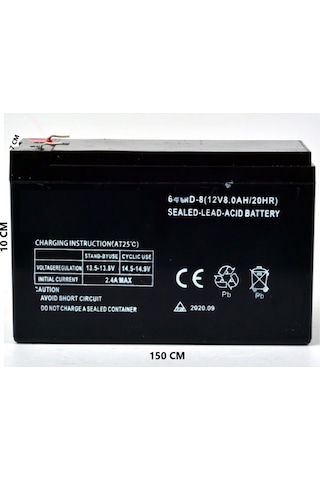 Hsgl İlaçlama Makinası Aküsü 12v8ah /20hr Şarj Edilebilir Akü 6-fmd-8