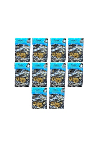 Arma Baskılı Mini Blok Poşet Torba - No : 1 - 22 x 35 CM. - Siyah - 100 Adetlik 10 Paket