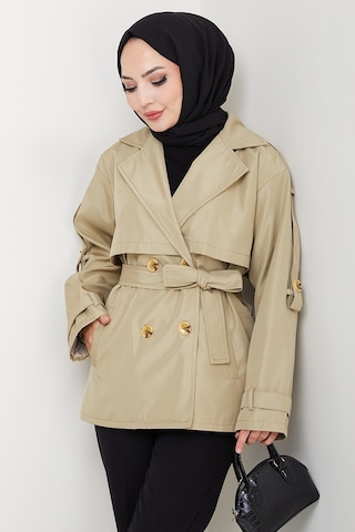 Nehar Rüzgarlıklı Astarlı Trenç 1621 - Taş Taş