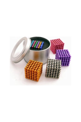 6 Renkli 4 MM 216 Adet Neocube Neodyum Mıknatıs Küp