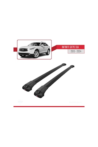 Infiniti Qx70 S51 2013 Ve Sonrası İle Uyumlu Ace-1 Ara Atkı Tavan Barı Siyah