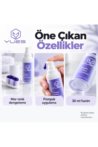 Yues Mor Diş Serumu Renk Dengeleyici 30 Ml Gs-013v