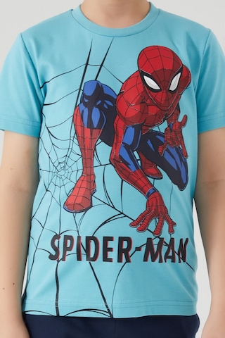 Spiderman Hero Turkuaz Erkek Çocuk Bermuda Takım Turkuaz