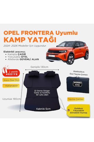 Opel Frontera Uyumlu Araç Kamp Yatağı Siyah Opel Frontera Uyumlu Araç Kamp Yatağı Siyah