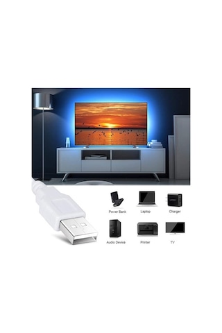 Novahub Usb Bluetooth Rgb Led Şerit Işıklar 1-8m, 5050 5v, Esnek, Tv Masaüstü Ekran Arka Işık, 3key-8m Çok Renkli Led Bant Fita Ev İçin Çok Renkli