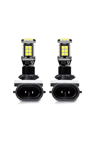 Zembil Eco H27 Eğri Soket Sis Farı Led Ampul 24 Ledli Beyaz