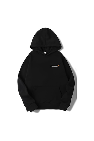 Brz Collection Unisex Oversize Mclaren 7205 Hoodie Siyah