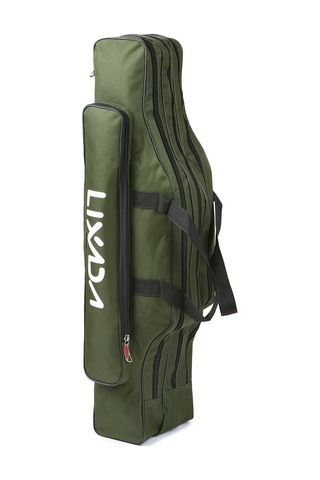 Lixada 3 Katmanlar Balıkçılık Kutup Çanta Taşınabilir Yeşil Ordu