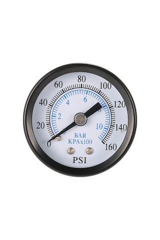 Yunboo 40mm Çift Ölçekli Göstergeli Basınç Ölçer, 0-10bar/0-160psi, 1/8" Npt Dişli, Metal Hidrolik Manometre Ts-40