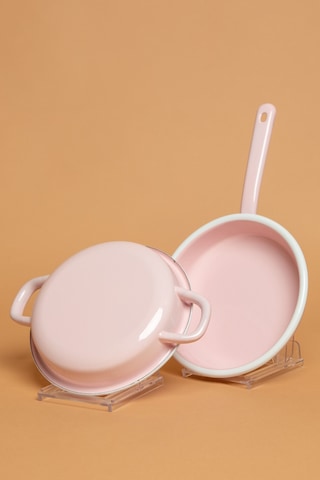 Rosa Di Verona 2 Li Kulplu Ve Saplı Pembe Sahan Seti Pembe