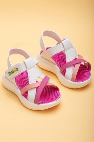 Şirinbebe Şiringenç Yüz Direkli Çapraz Bantlı Ortopedik Fuşya Beyaz Kız Bebek Kız Çocuk Sandalet-3095-fuşya Beyaz Fuşya Beyaz