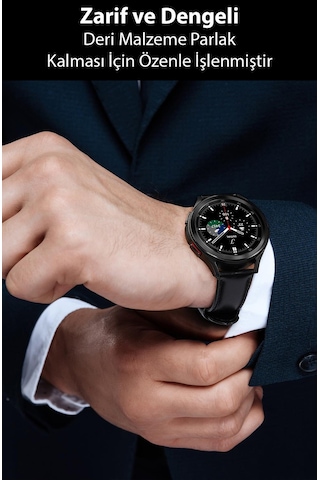 Coofbe Hermes Loop Samsung Uyumlu Galaxy Watch 20MM ve Huawei GT2-GT3-Magic 2 42MM İçin Deri Kayış Kordon