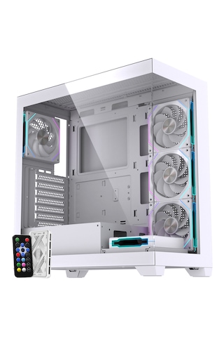 Gameline Elıte 5x Rgb Fan Kumandalı Usb 3.0 Atx Gaming Bilgisayar Kasası Beyaz