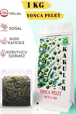 Kakulem Sertifikalı Tavşan Hamster Kemirgen Yonca Pelet Yem 1 Kg