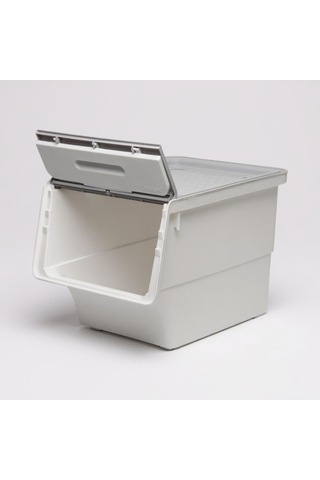 Technow Motek Mt06 12 Litre Gri Tekerlekli Tekli Organizer + Temizlik Seti Gri - Beyaz