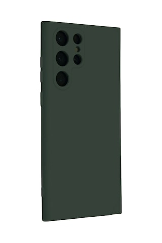 Newface - 843 - Samsung Galaxy S22 Ultra Kılıf Nano İçi Kadife Silikon - - Csmo-tex - Koyu Yeşil