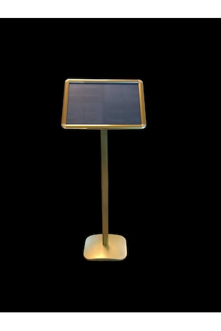 A3 Sarı Renk Ayaklı Alüminyum Rondo Yönlendirme Menü Panosu Yönlendirme 30x42x110cm