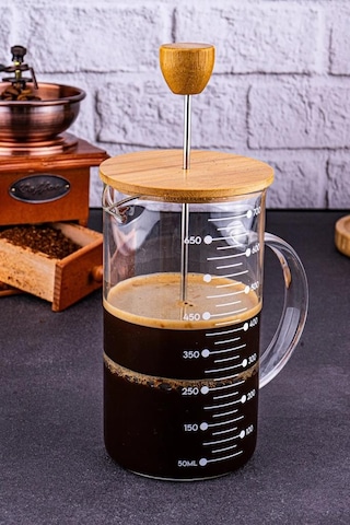Kapris Leonardo Isıya Dayanıklı French Press 700 Ml B5570 Ahşap - Şeffaf