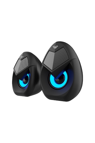 Aula N-69 2 3w Rgb Led Işıklı Masaüstü Oyuncu Laptop Pc Bilgisayar Hoparlörü