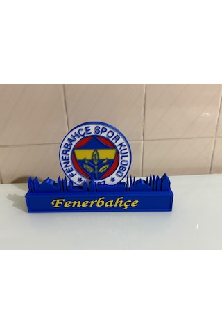 Fenerbahçe Sk İstanbul Silüetli Masaüstü Standı - 3d Baskı Büyük Boy Dekoratif Taraftar Biblosu