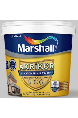Marshall Akrikor Elastomerik Ultimate Dış Cephe Boyası Kandil Alevi 15l 15 L