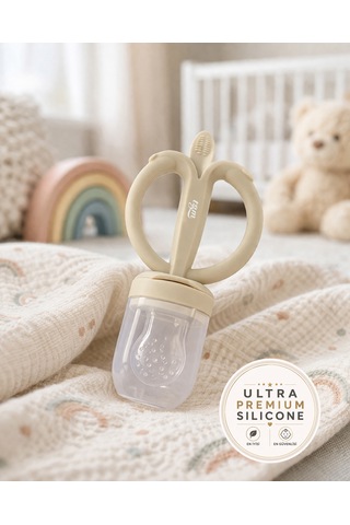 Tgm Baby Meyve Besleyici Ve Ultra Premium Silikon Diş Kaşıyıcı Muzzy Yeşil