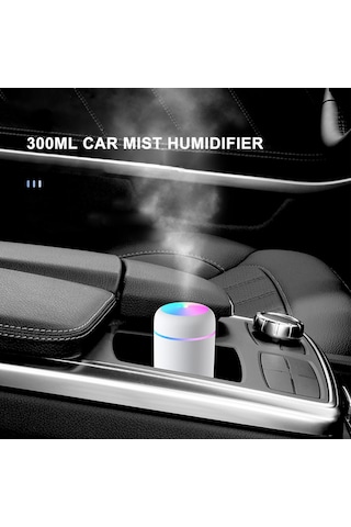 Konesam 300ml Pembe Usb Nemlendirici - Araç/ofis Kullanıma Uygun, Nano Sprey Teknolojisi, 2 Mod, 7 Renkli Işık, Otomatik Kapanma