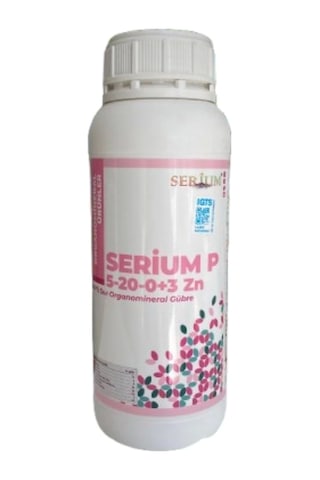 Serium P 5-20-0+3 Zn Np'li Sıvı Organomineral Gübre 1 L