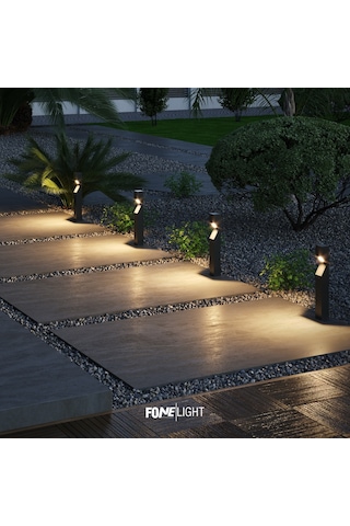 Fonelight Dualluz Bahçe Aydınlatması Antrasit 75 Cm Antrasit