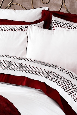 Nazik Home Sandy Nevresim Takımı Çk Bordo