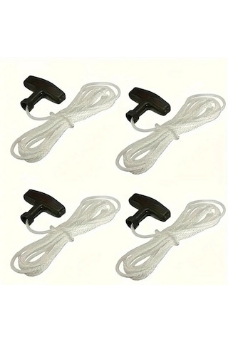 Willowhaven 4 Adet Çim Biçme Makinesi Beyaz Çekme İpi Ve Sapı Dayanıklı Plastik Bahçe Motoru