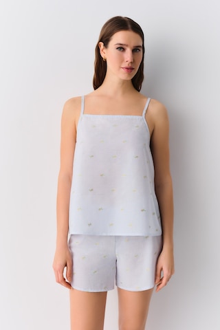 Suwen Pina Şort Pijama Takımı Sh255366671075 Mavi Çizgili Mavi