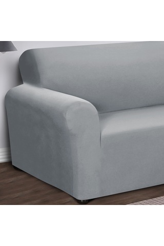 Geeroyoo Süt İpek Kumaşlı Kaymaz Koltuk Kılıfı - Yıkanabilir, Çocuk Ve Evcil Hayvan Dostu Çeşitli Renk Ve Boy Seçenekleri Açık Gri