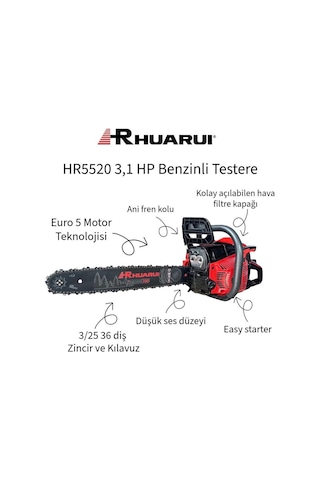 Rhuaruı Hr5520 3.1 Hp Benzinli Motorlu Testere 36 Diş