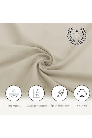 %100 Pamuk Penye, Lastikli Full Kenar Bebek Çarşafı Oeko-tex Sertifikalı, Yumuşak Ve Nefes Alabilir, Organik Pamuk, Anne Yanı, Çocuk Beşik Çarşafı Bej