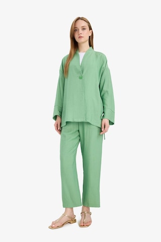 Defacto Relax Fit Krinkıl Kumaş Uzun Kollu Kimono Tunik E1109ax25smgn769 Yeşil