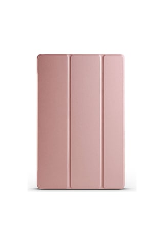 Galaxy Tab S9 Fe Plus Uyumlu Zore Smart Cover Standlı 1-1 Kılıf-rose Gold Tablet Kılıfı