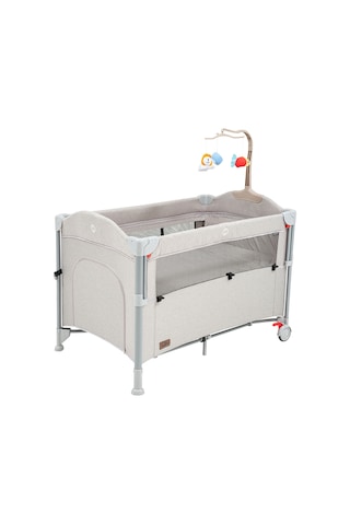 Baby2Go Venedik Anne Yanı Oyun Parkı & Beşik 70x110 CM Bej