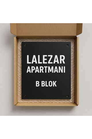 Kişiye Özel Besmele Kapı İsimliği Yazılı Pleksi Apartman & Site Tabelası 30 40cm