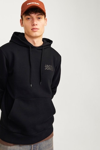 Jack & Jones Jjecorp Logo Sweat Hood Siyah Erkek Sweatshirt 000000000102016884 Siyah