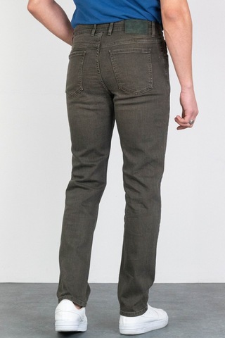 HLT Jeans Erkek Çam Yeşili Regular Fit Likralı Boru Paça Rahat Kesim Jean Kot Pantolon Hlthe001915 kahverengi
