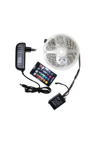 Zhltools Kumandalı 5 Metre Tek Çipli Rgb Şerit Led Çok Renkli