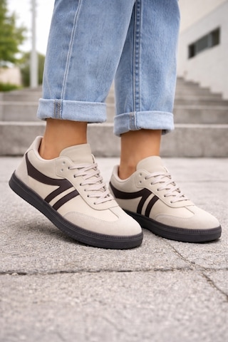Bej Ortopedik Günlük Kadın Sneaker Ayakkabı-254 Bej